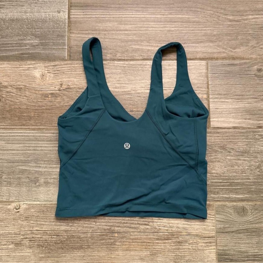 Lululemon align tank top solid teal size 4